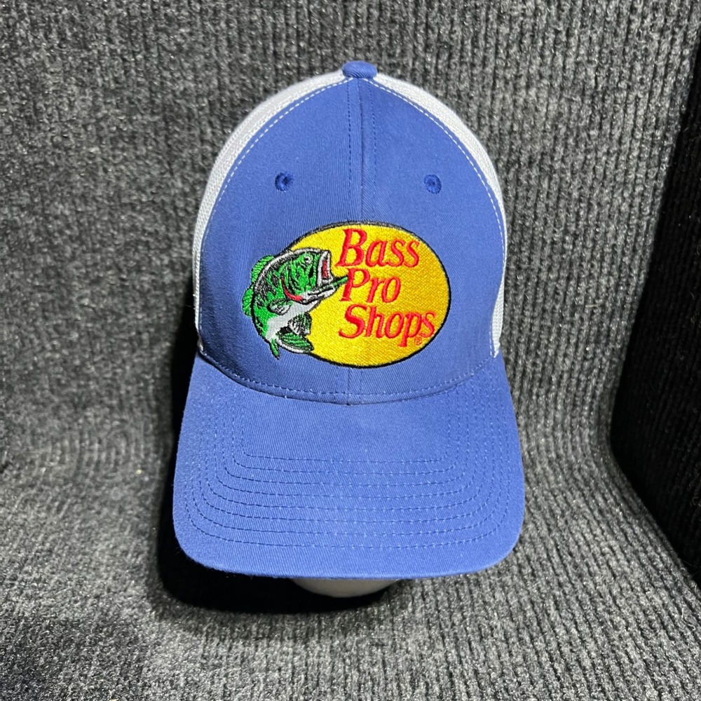 Bass Pro Shops Colorado Hat Mens OSFA Blue Flag Mesh Trucker Snapback Cap Logo - Picture 2 of 7